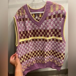 Funky V-Neck Sweater Vest